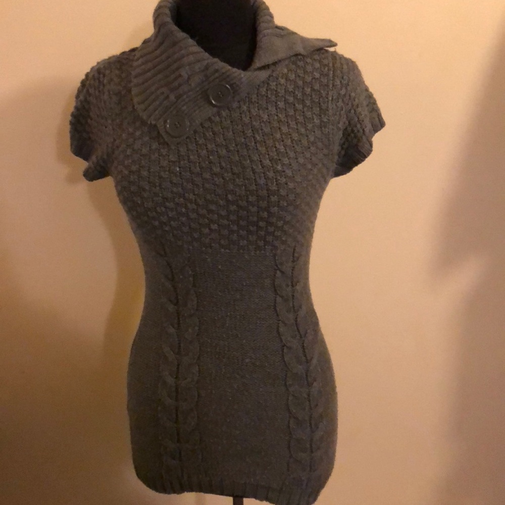 Grey sweater dress